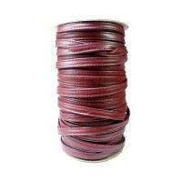 Pasek skaj przeszywany  10mm bordo